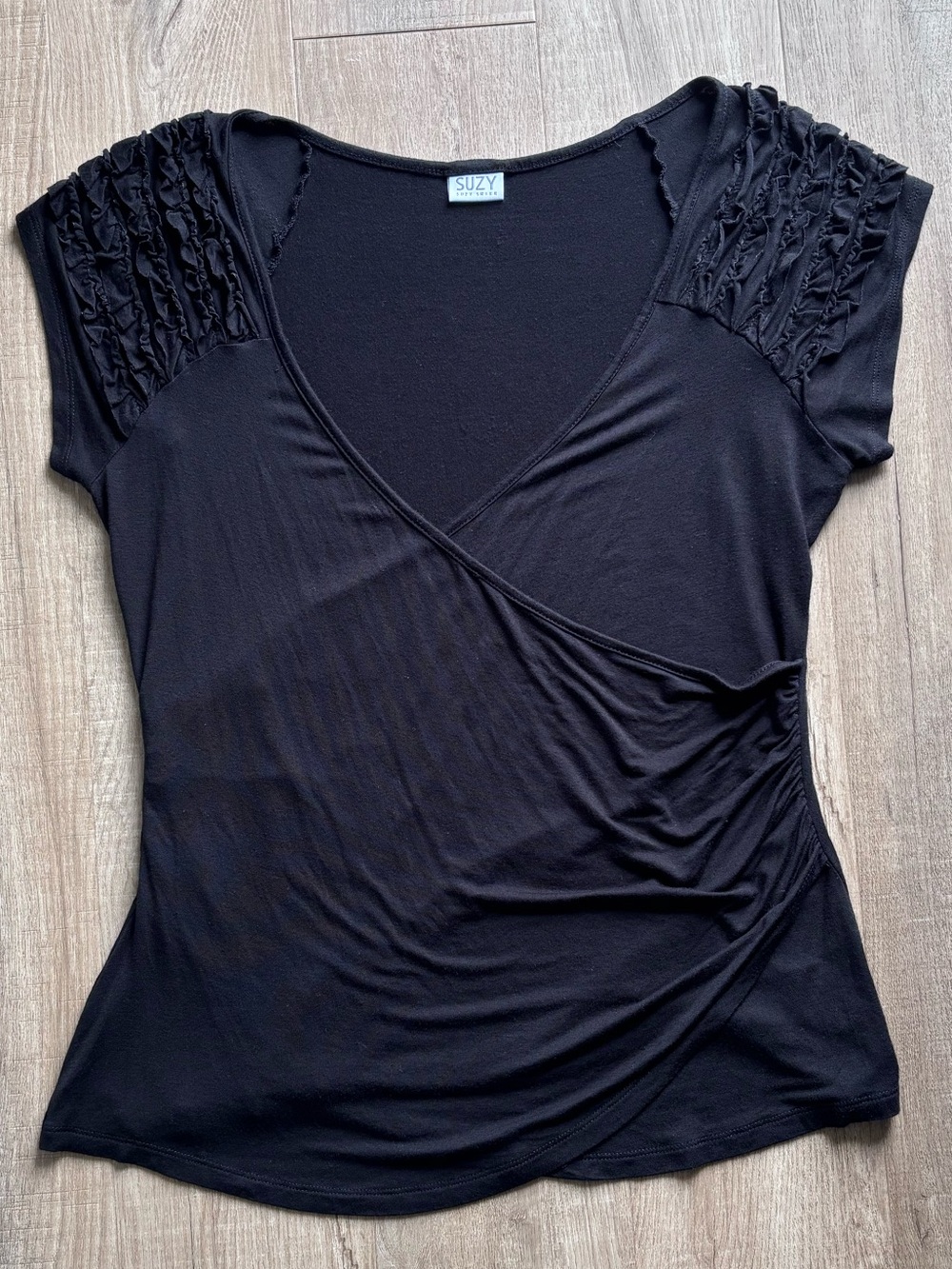 Suzy Shier Black Blouse